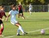 Roxanna Skelton kicks the ball away from a defender. - Photo by Steven Aldridge