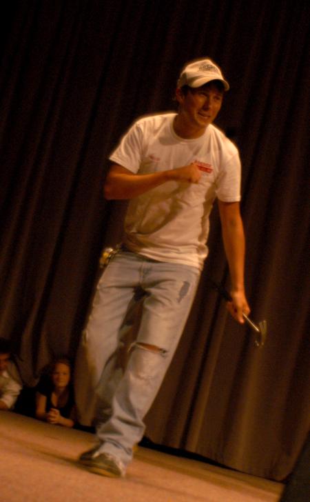 Sophomore Micah Roeder performs in the Focus show.