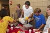 Chemistry students make a special ice cream in the SUB hallway. - Photo by Morris Abernathy
