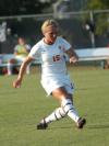 Christina Reardon kicks the ball down field. - Photo by Tommy Sadler
