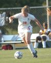 Candice Blackard controls the ball as she moves quickly down field. - Photo by Tommy Sadler