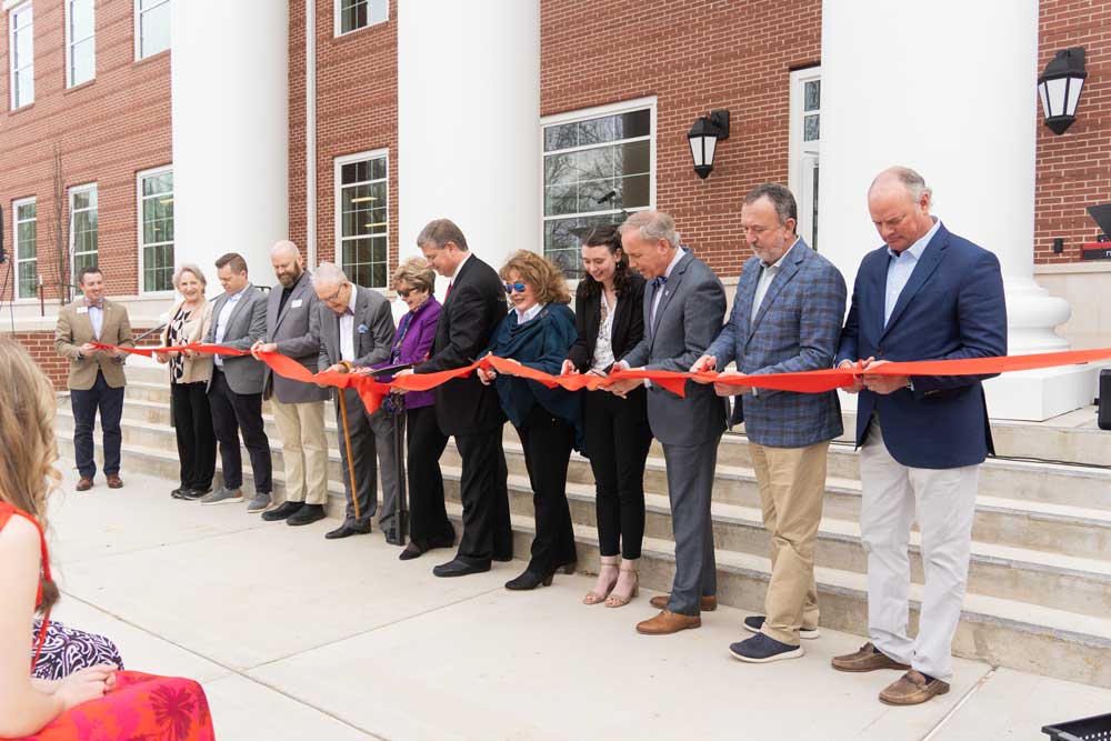 The ribbon cutting for The Ethos Forum