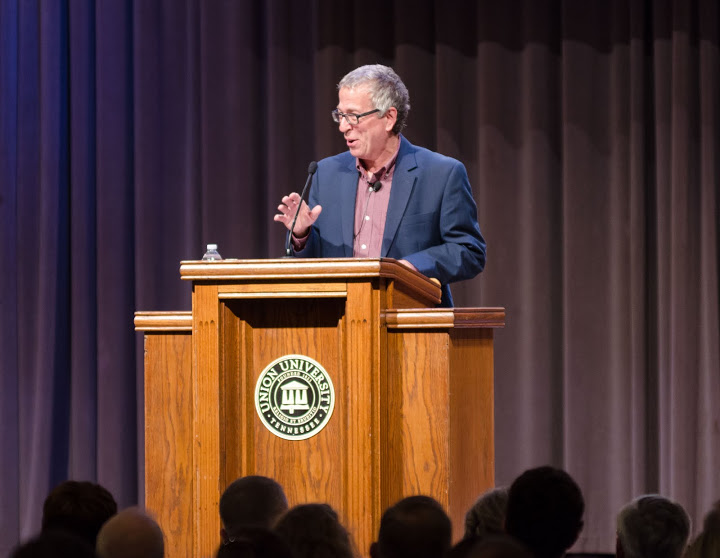 Dr. Robert Citino lectures on The Big Collapse: The Germany Army in 1945 in the G. M. Savage Memorial Chapel on October 29, 2015.