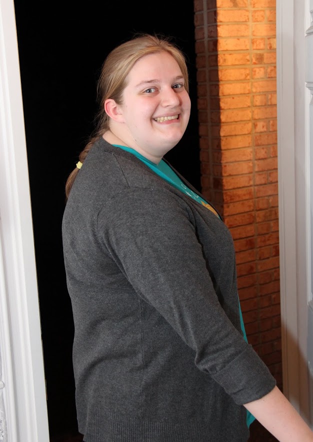 Susannah Murphine smiles as she leaves the Phi Alpha Theta Best Chapter Award pizza party on October 21, 2016.
