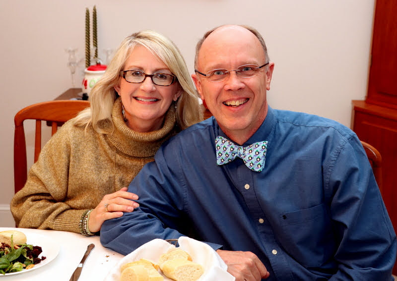 Brenda and Robert Briley take time for a photo at the French Christmas dinner on December 7, 2019.