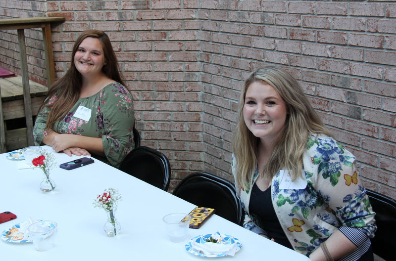 Sandra Allen (left) and Alex Barger pause for a photo at the History Welcome Reception on September 9, 2019.