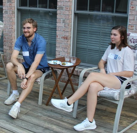 Phi Alpha Theta President Luke Sower and his wife Brittany relax at the History Welcome Reception on September 9, 2019.