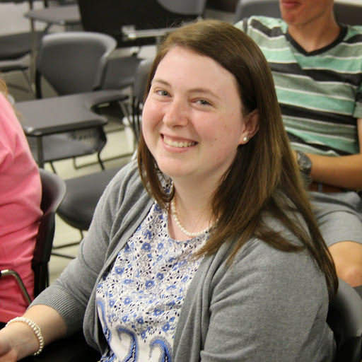 Kathryn Mitchell smiles after being elected president of the Rutledge Honorary History Club on April 14, 2015 for the 2015-2016 academic year.