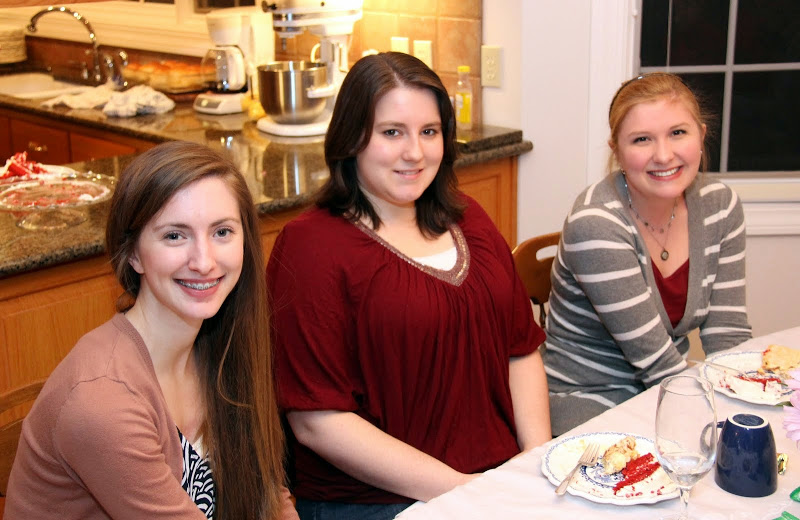 Mary Ellen Poe (left to right), Faith Bagley, and Hannah Jones
