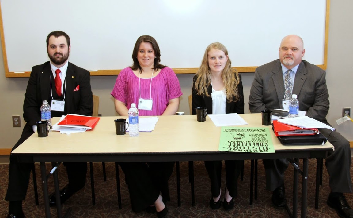 Members of the Phi Alpha Theta conference panel called Varieties of Civil War Experience join for a photo.