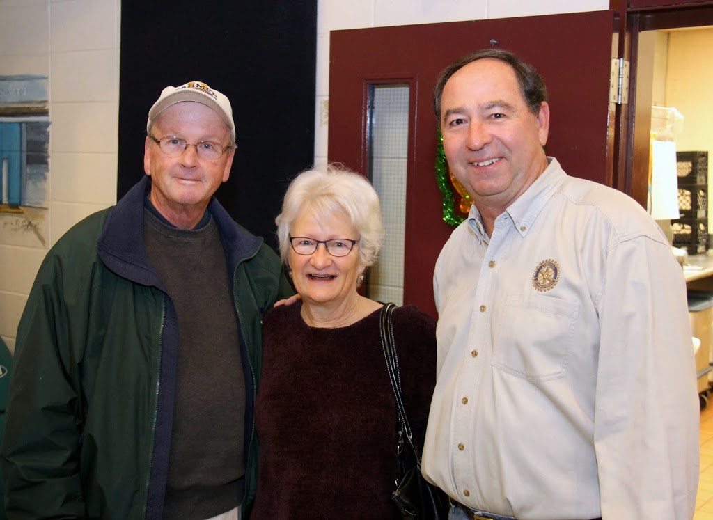 Former City of Jackson Mayor Charles Farmer (left) and his wife Ondra stand with Glen Vanderford, former governor of Rotary International District 6760 in Tennessee, at the Jackson Old Hickory Rotary Club Pancake Breakfast on March 14, 2015.