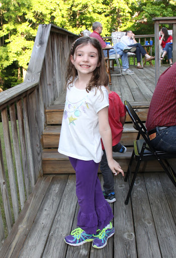 Rachel Bates smiles for the camera at the Phi Alpha Theta cookout on May 13, 2016.