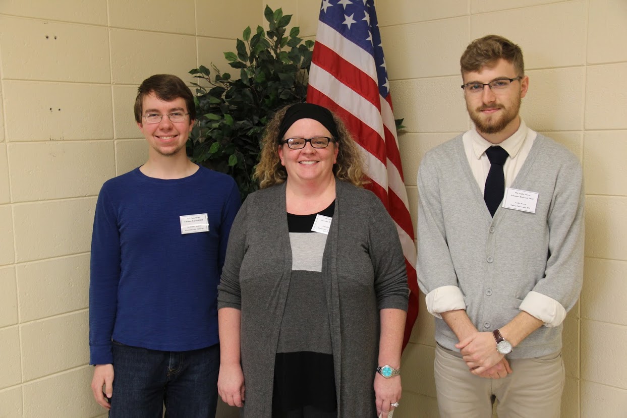 The members of the Phi Alpha Theta Regional conference panel called Roads to Riches: Foreign Campaigns in Mexico stand together for a photo. They are (left to right) paper presenter Nathanael Grimes and panel chair Dr. Jennifer Miller of the University of Arkansas at Monticello, and paper presenter Luke Sower of Union University.