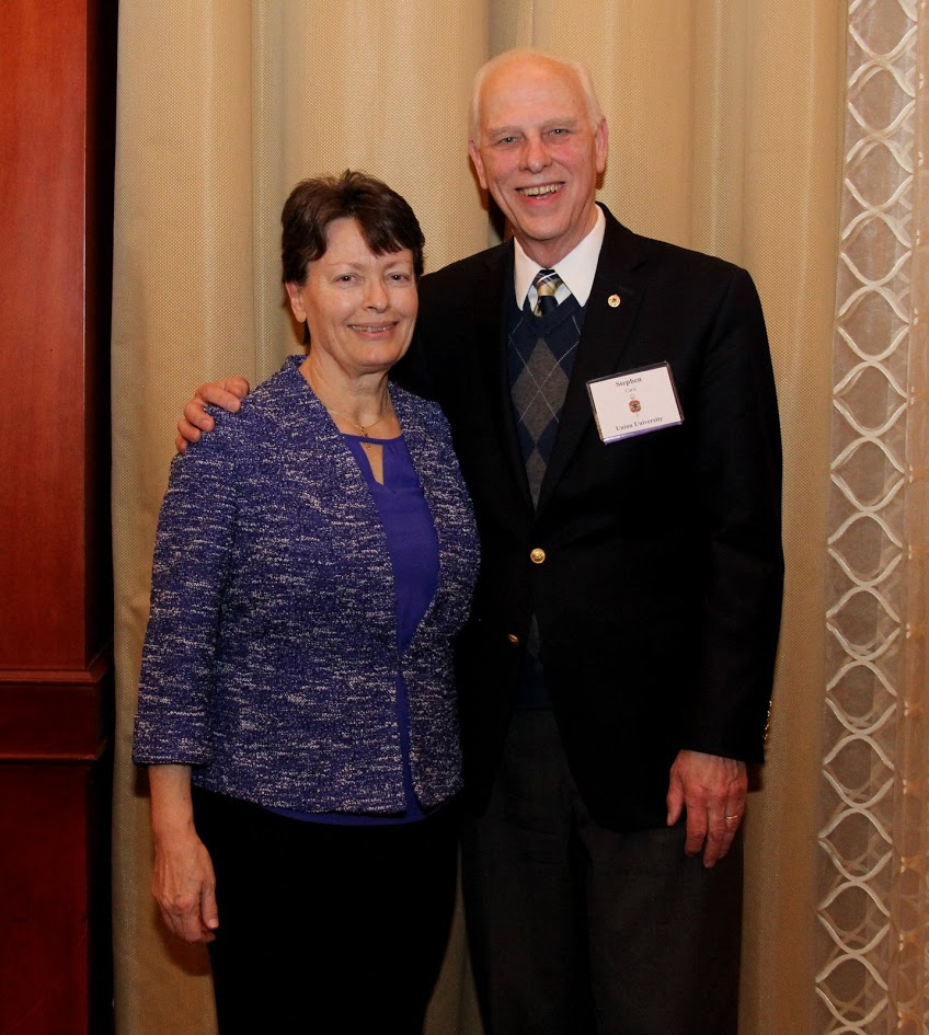 Dr. Stephen Carls stands with his wife Alice-Catherine at the end of the Phi Alpha Theta convention on January 6, 2018.