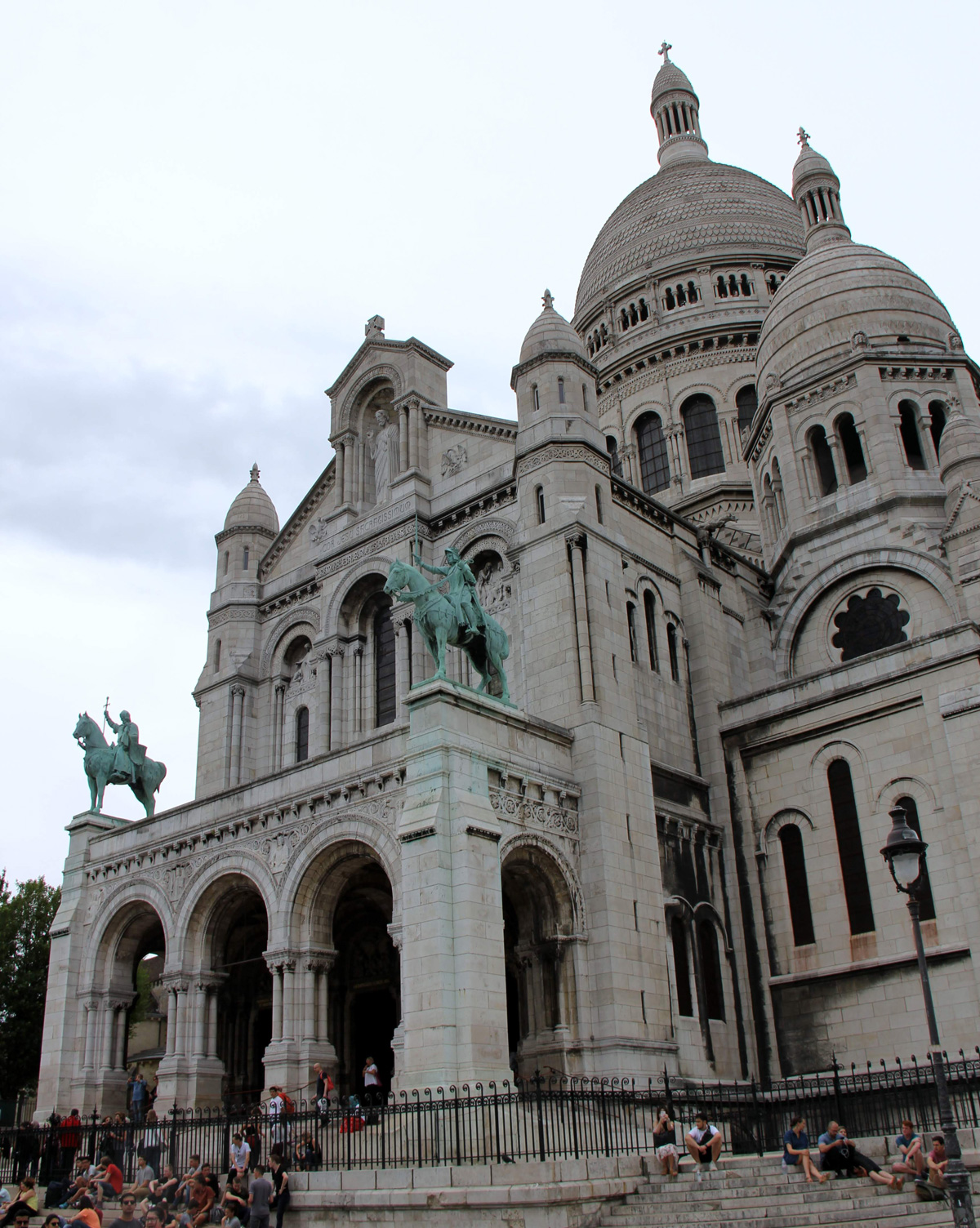 The Sacré-Coeur Basilica sits atop the butte Montmartre, the highest spot in Paris. The church was the World War I group's first tourist stop after their arrival in Paris on May 28, 2018.