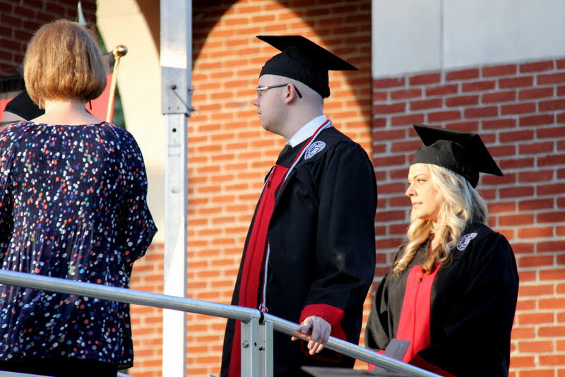 Phi Alpha Theta member Will Choate waits in line to receive his Bachelor of Arts diploma at Union University's undergraduate commencement on May 18, 2019.
