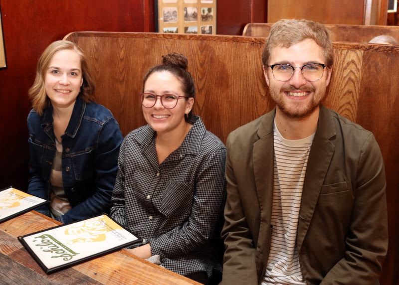 Student members from Union University at the Phi Alpha Theta Biennial Convention prepare to order their dinners at Schilo's Delicatessen on January 3, 2020. They are (left to right) Megan Ledbetter, Katie Allison, and Luke Sower. Schilo's is the longest continuously operating restaurant in San Antonio, having started in 1917.