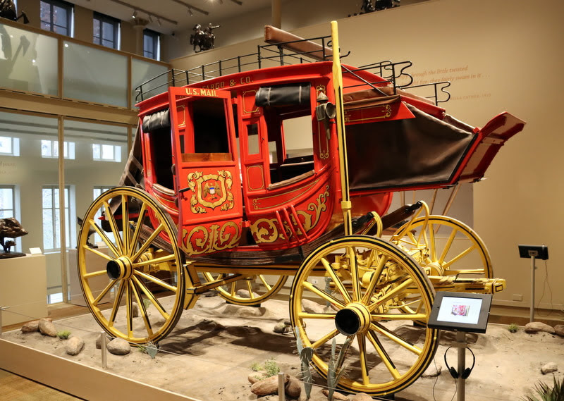 A stagecoach is among the many art items on display at the Briscoe Western Art Museum in San Antonio. The Union University group at the Phi Alpha Theta Biennial Convention visited the museum on January 2, 2020.