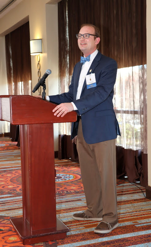 National Vice President Dr. Jacob Blosser delivers the Phi Alpha Theta convention luncheon address on Behaving Badly in Church: Colonial Virginia's Inattentive Anglicans on January 3, 2020.