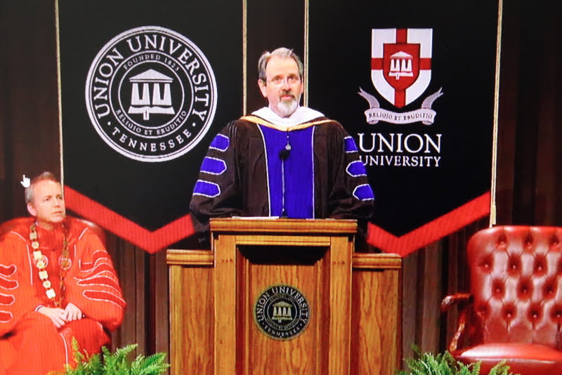 Union University Provost Dr. John Netland presides over the presentation of student awards at the institution's Virtual Awards Day celebration on May 1, 2020.