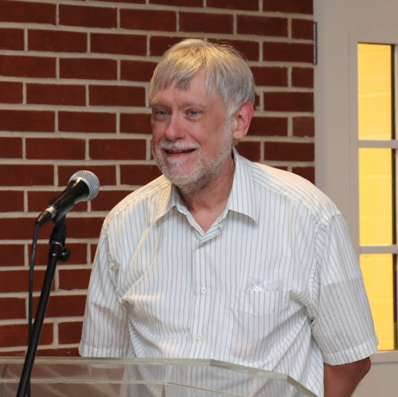 Dr. Terry Lindley talks about his years as a professor of history at Union University at the History Department Awards Program on April 28, 2022.