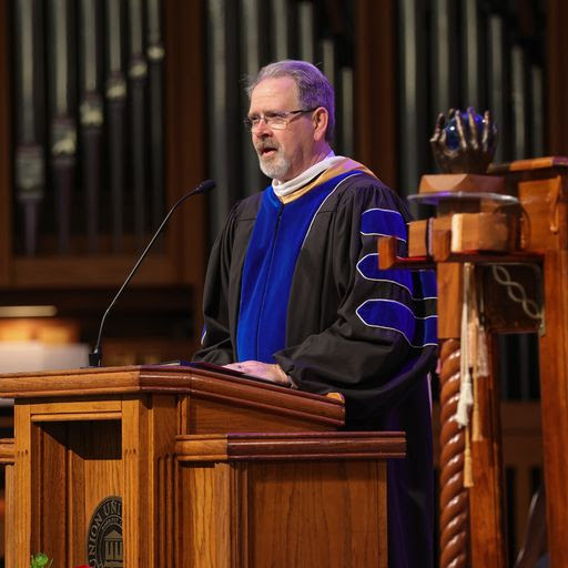 Union University Provost John Netland presides over the Awards Day Convocation on April 21, 2023.