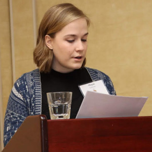 Megan Ledbetter presents a paper titled “The Disabled Character: Representations of Disability in American Film” at the Phi Alpha Theta Biennial Convention in San Antonio on January 4, 2020.