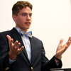 Delta-Psi chapter member Stephen Lewoczko talks about "A Real-Life Horror Story: The Unjust Court-Martial of Captain Charles McVay III" at the Phi Alpha Theta regional conference at UT Martin on April 1, 2017.