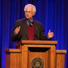 Dr. Melvyn Leffler lectures on “Ronald Reagan and the End of the Cold War” to 700 people as the 2018 Carls-Schwerdfeger History Lecturer on October 22. Photo by Joey Echeverria