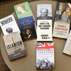 Books that the Delta-Psi chapter of Phi Alpha Theta purchased for Union's Library in the Logos adorn a library coffee table on November 29, 2018. Photo by Kristi Woody