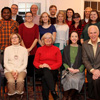 Participants at the Phi Alpha Theta French Christmas dinner join together for a photo on December 8, 2018. They are: (front row, left to right) Brenda Briley, Becky Lindley, Nancy Thomas, Lauren Butler, and Dr. Stephen Carls; (middle row, left to right) Will Choate, Trey Hall, Katie Allison, Megan Ledbetter, Addison Osborne, Lillie Salazar, and Jessica Barton; (back row, left to right) Dr. Terry Lindley, Dr. Keith Bates, Robert Briley, Luke Sower, Audrey Cagle, Dr. David Thomas, and Nathan Heatherly.