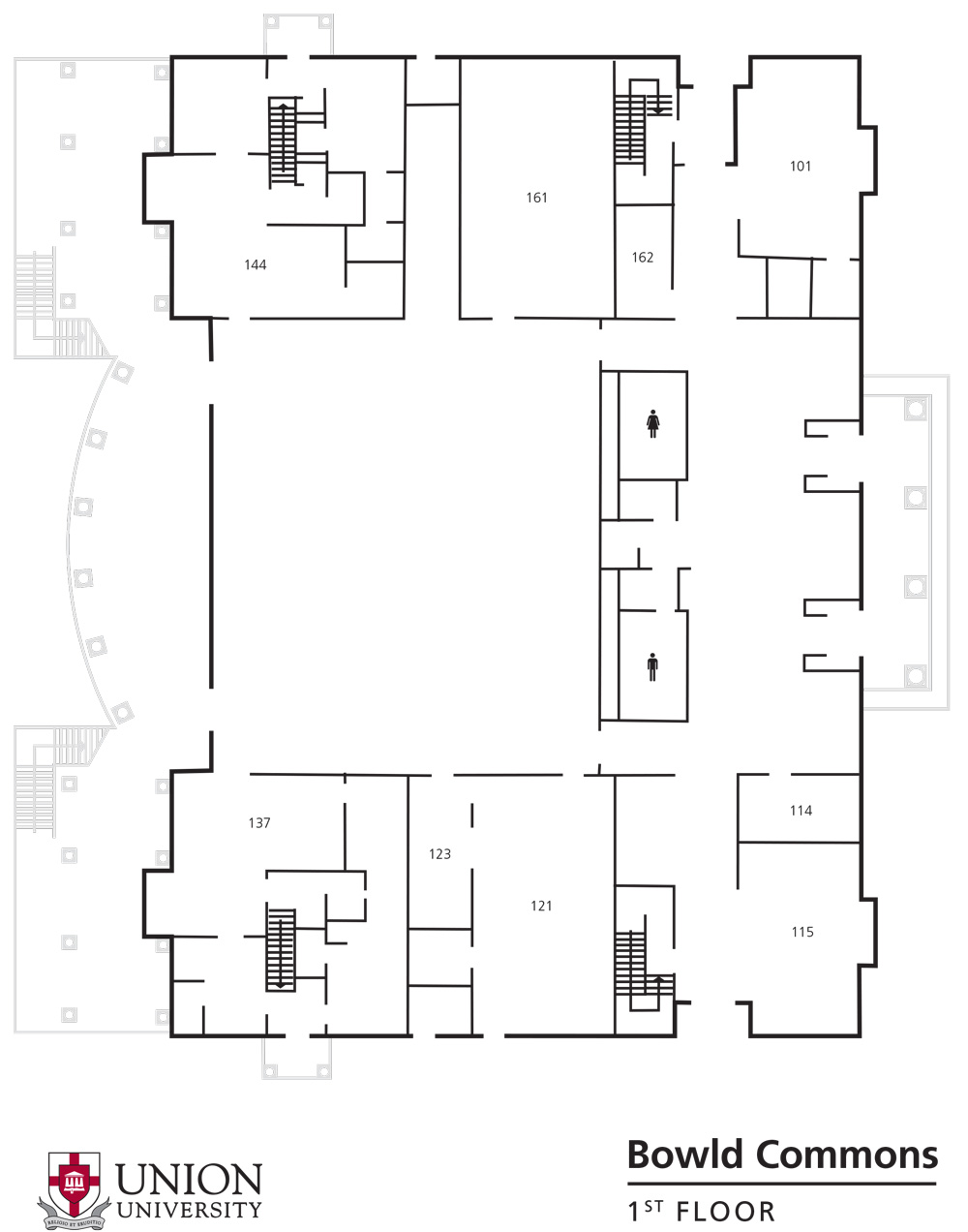 Bowld Student Commons Floor 1 Map