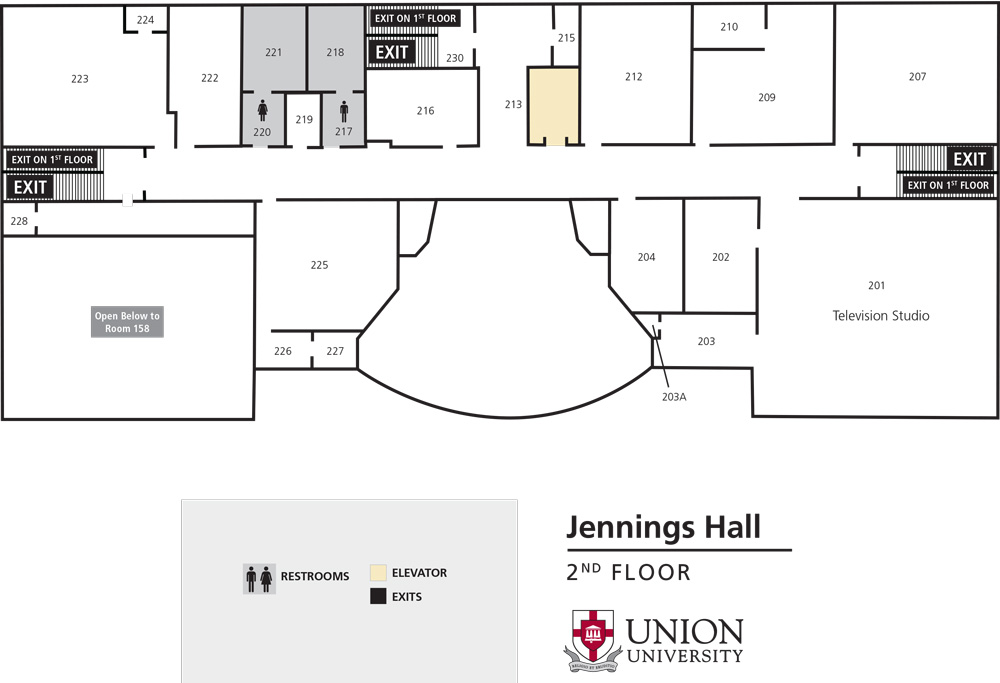 Jennings Hall Floor 2 Map