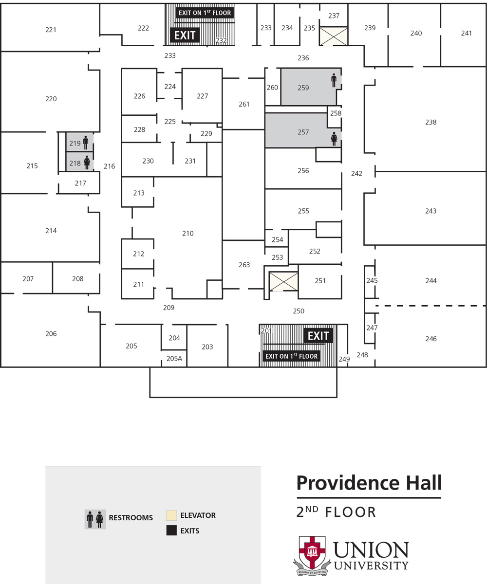 Providence Hall Floor 2 Map