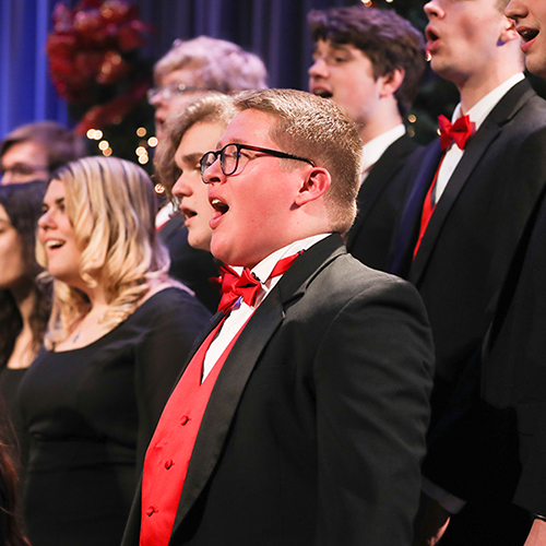 Kolby Atkins, junior music major, is one of four Union voice students who won awards at the Fall 2020 Tennessee NATS competition. (Photo by Kristi Woody) 