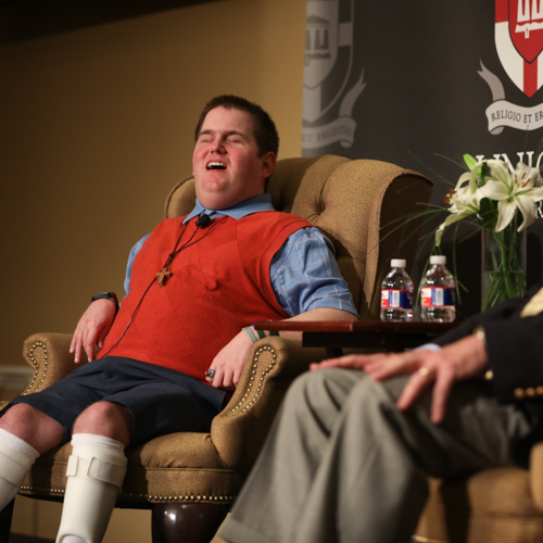 HK Derryberry speaks at "The Power of Friendship," a fundraiser for the Union EDGE program Feb. 15.(Photo by Kristi Woody)