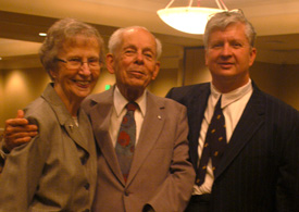 Tom Cooper, right, with his parents, David and Margaret Cooper. (Photo by Angela Abbamonte)