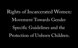 As part of the project to bring awareness to the needs of female prisoners, the students produced a DVD policy presentation.