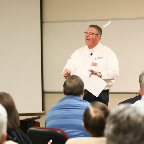 Roc Collins speaks in a breakout session at the third annual West Tennessee Evangelism Rally in 2018. (Photo by Kristi Woody)
