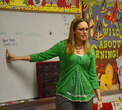 Cassie Hallmark, a 2012 Union graduate, teaches at Alamo Elementary School. 