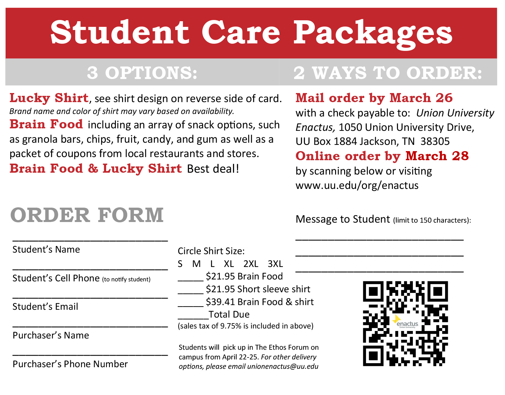 Care Package Options