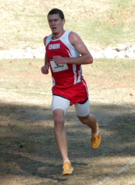Zach Covington races for for Union during his freshman year in the Union University Cross Country Invitational. - Photo by Steven Aldridge