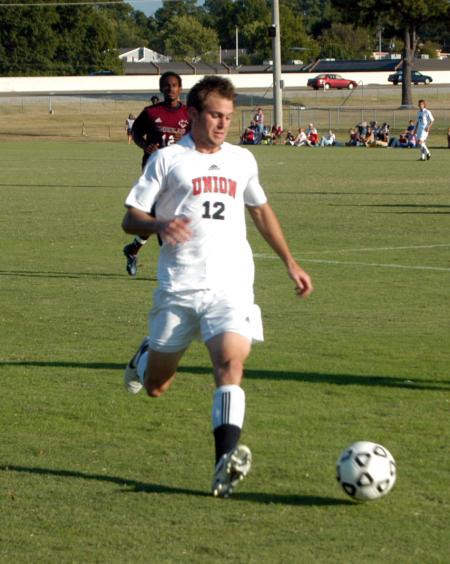 Josh Hanna chases down the ball in Union match versus Cumberland. - Photo by Steven Aldridge