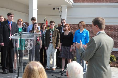 Proclamation performs at the dedication of the Carl Grant Events Center. - Photo by Morris Abernathy