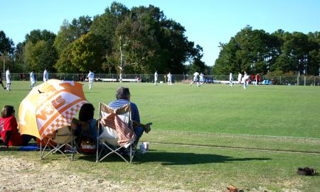 Students brought their families to the bulldog soccer game during Family Weekend. - Photo by Kristi McMurry Woody