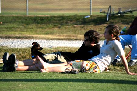 Students brought their families to the Bulldog soccer game during Family Weekend. - Photo by Kristi McMurry Woody