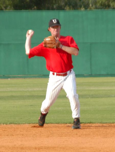 Junior transfer Bobby Stierwalt makes a throw to first during practice. - Photo by Steven Aldridge