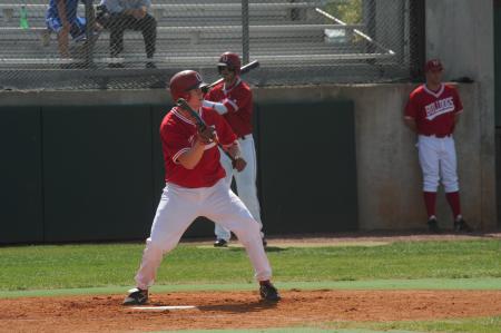 Sophomore Grant Luke waits on the pitch. - Photo by Morris Abernathy