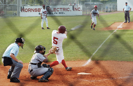 Freshman Steven Sweat, third baseman and pitcher, steps up to the plate at the game on Wednesday, April 30. Union hosted the tournament, which continued through Saturday, May 3. The season ended for Union’s Bulldogs after a 1-7 loss to Lee University on day two of the TranSouth Conference Baseball Tournament. The Bulldogs ended with a 11-10 TranSouth record and finished the season with a 35-18 overall record. - Photo by Lindsay Stavish