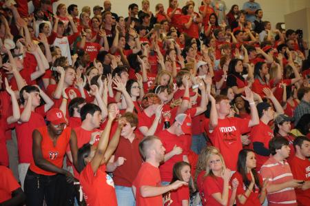 Union fans cheer on the Bulldogs as they knock off Freed-Hardeman in the TranSouth Conference Tournament championship game 105-78. - Photo by Morris Abernathy